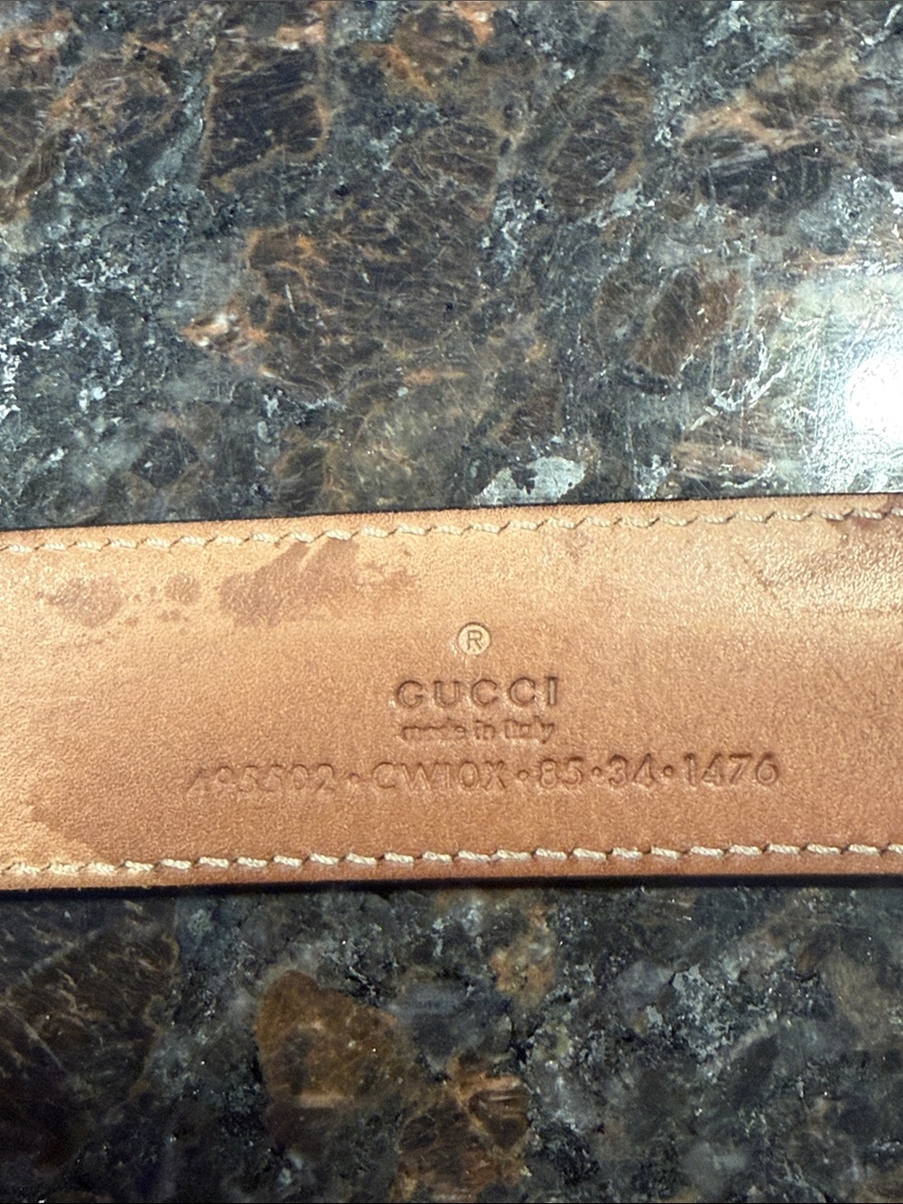 Authentic leather GUCCI belt - Pre-owned. - Picture 10 of 10